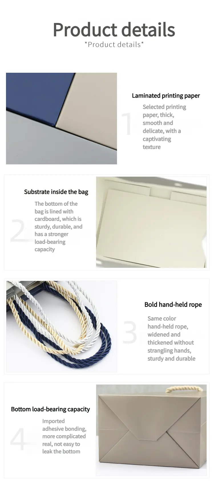 High Quality Textured Paper Gift Bags